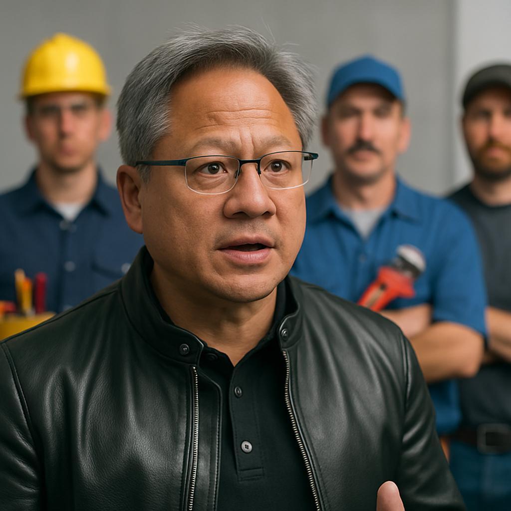 Глава Nvidia: востребованность электриков, сантехников и других рабочих профессий будет расти в «каждой» стране из-за развития нейросетей . Как подготовиться работникам и школам